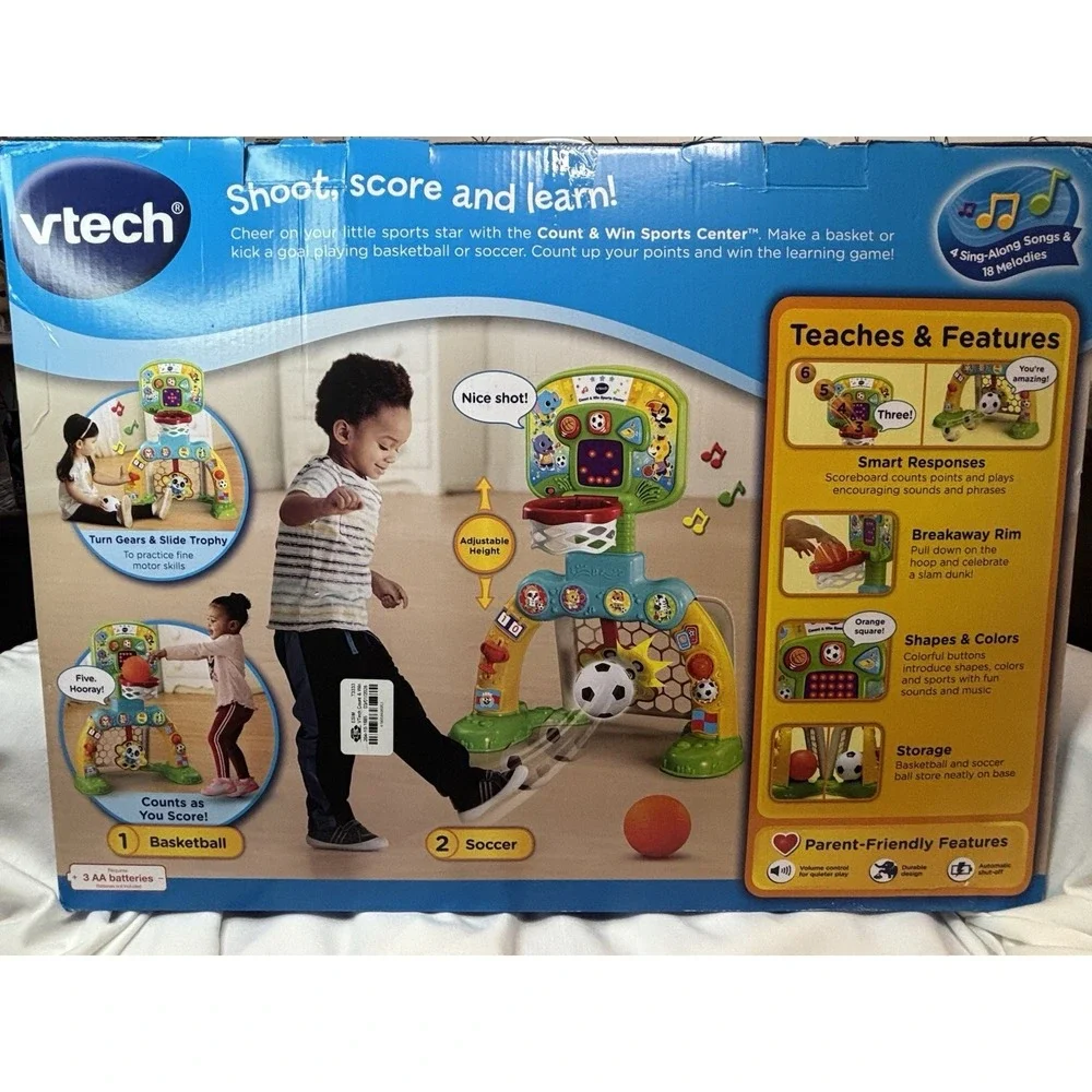 NIP VTech Count & Win Sports Center Basketball Soccer Activity Toy 12-36 Months